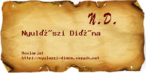 Nyulászi Diána névjegykártya